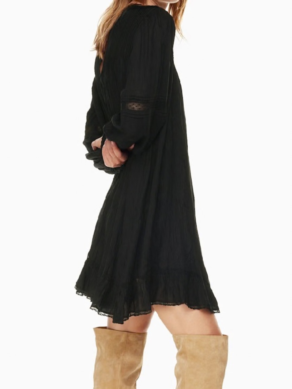 Aritzia Wilfred White Lightweight Pleated Tunic Tealight Dress 5642 - Picture 6 of 7
